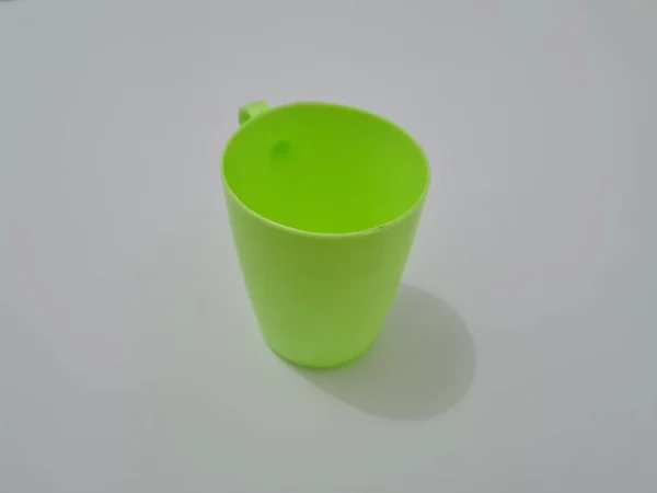 Glass Made Plastic Green Handle — Stock Photo, Image
