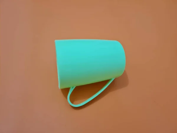 Vaso Plástico Con Mango Verde —  Fotos de Stock