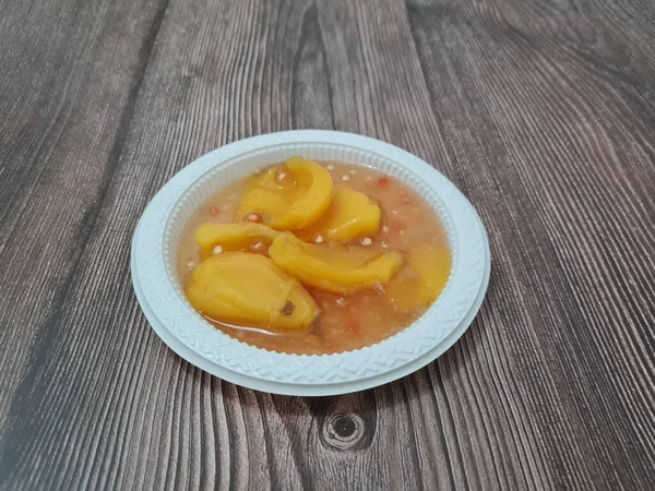 Sladký Kompot Naplněný Zralým Jackfruit Malými Sladkými Kuličkami — Stock fotografie