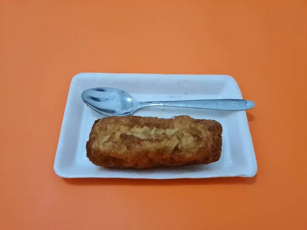 Snacks Mercado São Pão Frito Que Oval Forma Com Sabor — Fotografia de Stock
