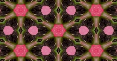 Güzel doku kaleydoskopik tasarım, soyut kaleydoskop arkaplan, eşsiz kaleydoskop animasyonu.