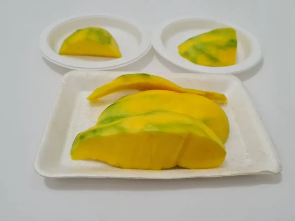 Los Mangos Maduros Pueden Comer Directamente Procesar Alimentos — Foto de Stock