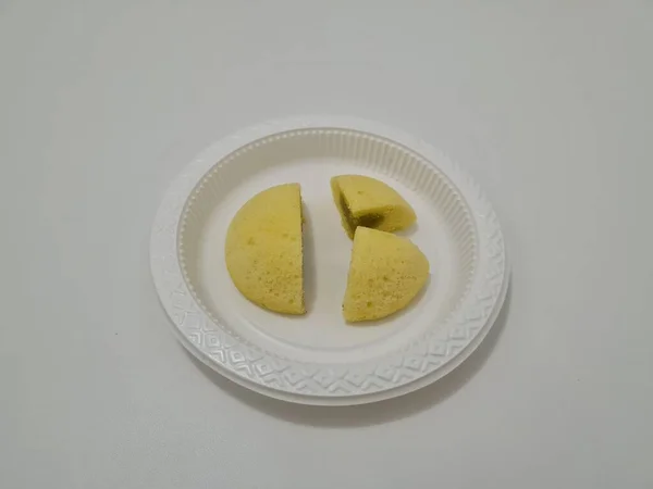 绿豆填充物的白面包色 — 图库照片