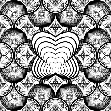 Soyut dikişsiz desen desenli arkaplan çizimi