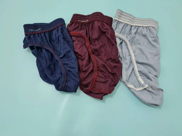 Men Underpants Red Blue Gray Made Thread — Stock Photo, Image