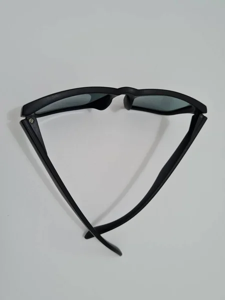 Fekete Szemüveg Műanyagból Fekete Keretből — Stock Fotó