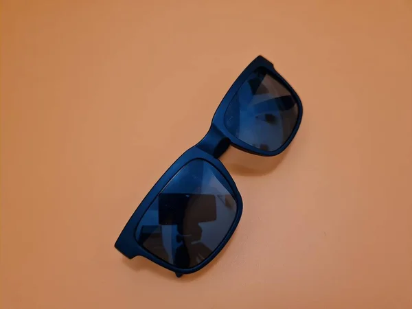 Óculos Pretos Feitos Molduras Plásticas Pretas — Fotografia de Stock