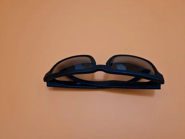 Svarta Glasögon Plast Och Svarta Ramar — Stockfoto