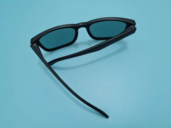 Czarne Okulary Wykonane Tworzywa Sztucznego Czarnych Ram — Zdjęcie stockowe