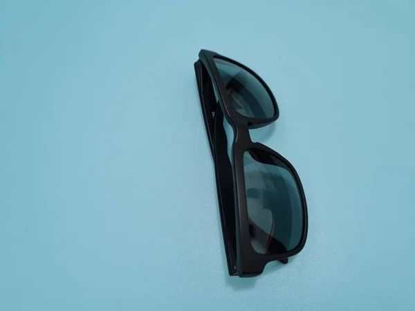 Svarta Glasögon Plast Och Svarta Ramar — Stockfoto