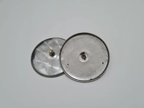 Coperchio Vetro Realizzato Ferro Colore Metallo Lucido — Foto Stock