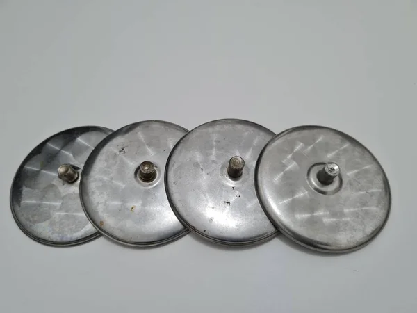 Coperchio Vetro Realizzato Ferro Colore Metallo Lucido — Foto Stock