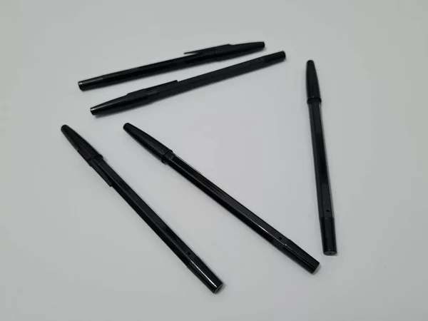 Office Equipment Used Writing Black Pen — Stock Photo, Image