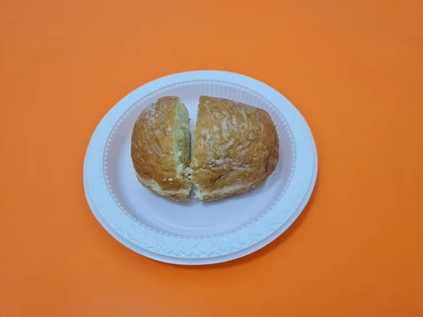 Шоколадный Фаршированный Хлеб Муки Других Ингредиентов — стоковое фото