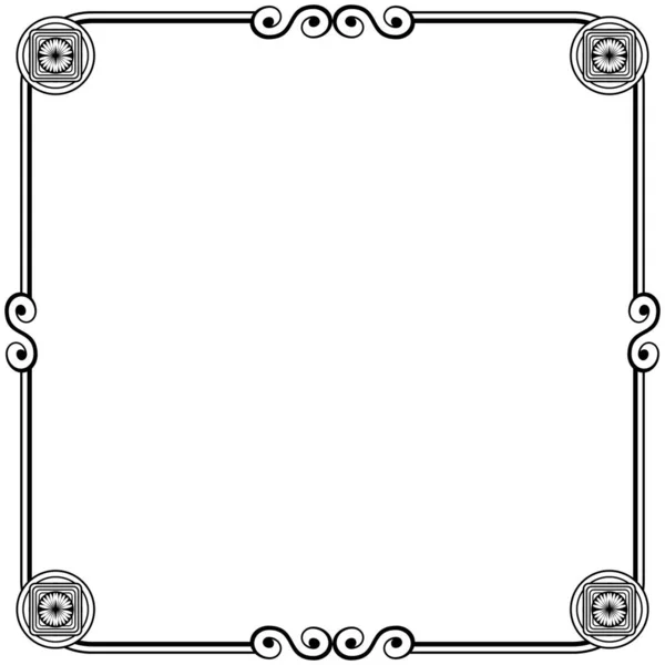 装饰性框架可用于婚宴请帖 书皮或其他物品 — 图库矢量图片