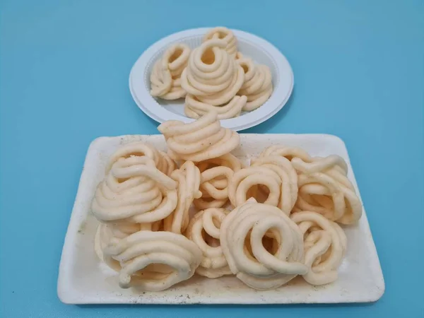 stock image Crunchy white crackers with a delicious and savory taste