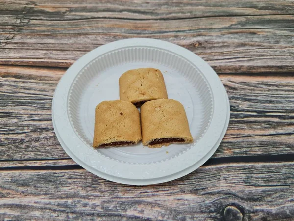 stock image Dry pie with a delicious sweet crunchy chocolate flavor