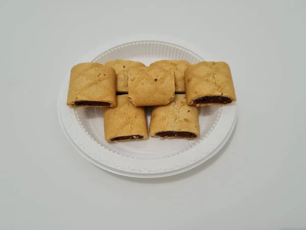 Trockener Kuchen Mit Einem Köstlichen Süßen Knusprigen Schokoladengeschmack — Stockfoto