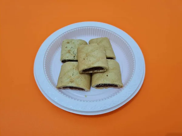 Trockener Kuchen Mit Einem Köstlichen Süßen Knusprigen Schokoladengeschmack — Stockfoto