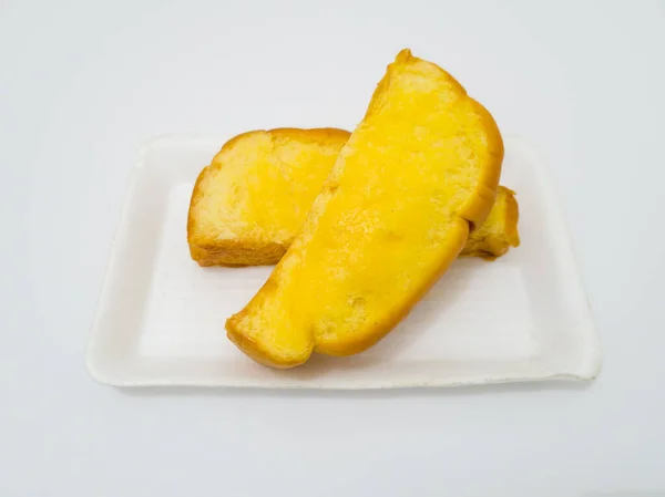 Жовтий Коричневий Гребінцевий Хліб Солодким Розмахом Масла Підходить Їжі Будь — стокове фото