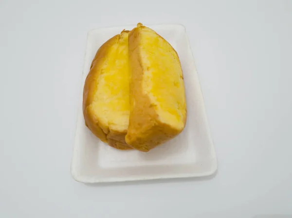 Żółty Brązowy Chleb Grzebieniowy Słodkim Masłem Jest Odpowiedni Jedzenia Każdej — Zdjęcie stockowe