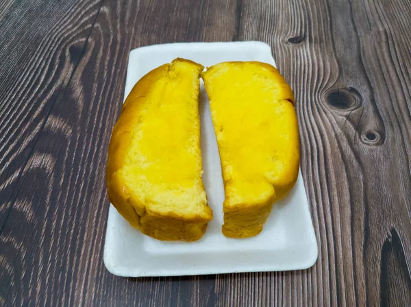 Κίτρινο Καφέ Ψωμί Χτένα Γλυκό Βούτυρο Spread Είναι Κατάλληλο Για — Φωτογραφία Αρχείου