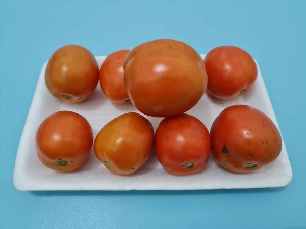 토마토에는 섬유질 비타민이 — 스톡 사진