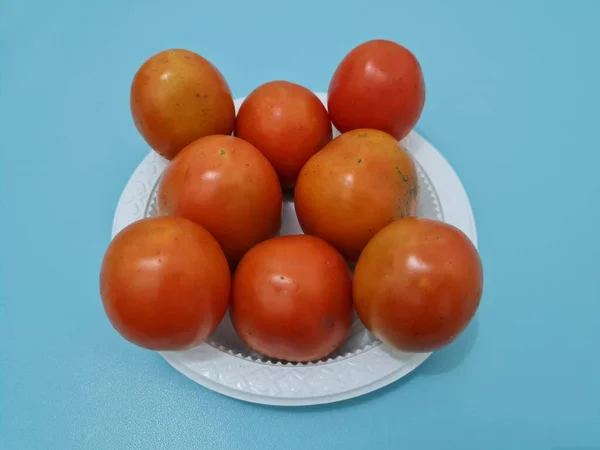 Verse Rode Tomaten Bevatten Veel Vezels Vitaminen Die Goed Zijn — Stockfoto