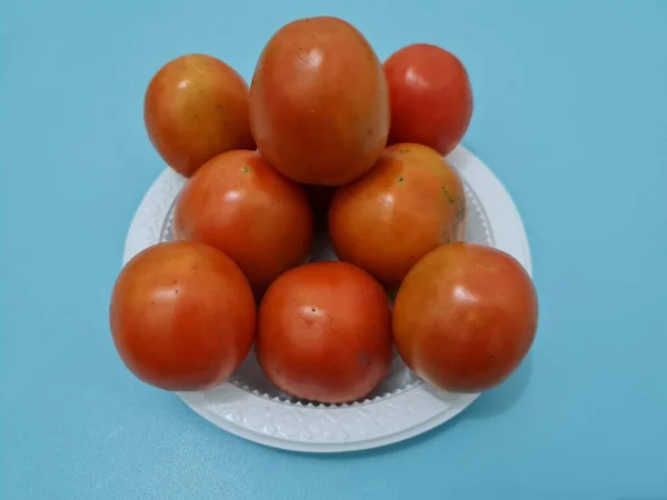 Les Tomates Rouges Fraîches Contiennent Beaucoup Fibres Vitamines Qui Sont — Photo