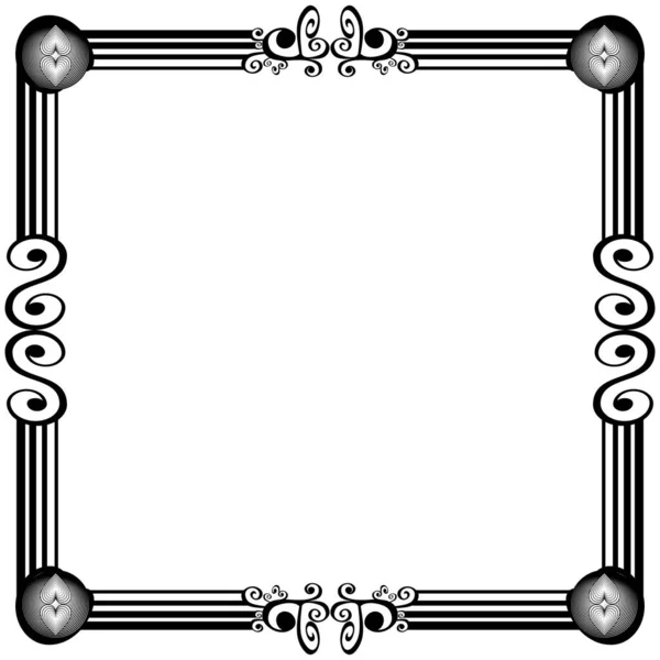 装饰性框架可用于婚宴请帖 书皮或其他物品 — 图库矢量图片
