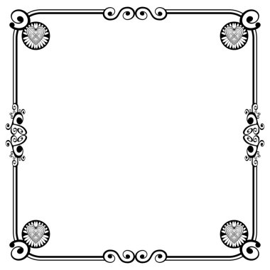 Süs çerçeveleri düğün davetiyeleri, kitap kapakları veya diğerleri için olabilir