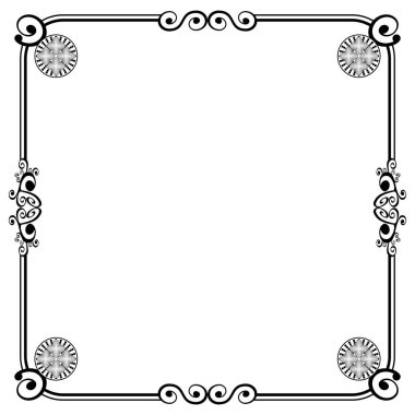 Süs çerçeveleri düğün davetiyeleri, kitap kapakları veya diğerleri için olabilir