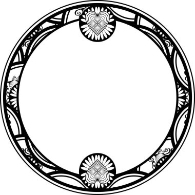 Soyut yuvarlak süsler duvar dekorasyonu veya kitap kapağı olarak kullanılabilir.