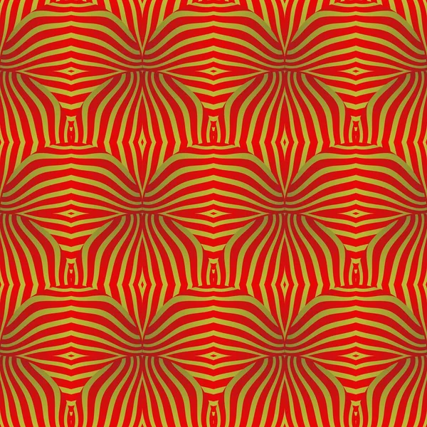 Abstrakter Hintergrund Mit Nahtlos Strukturierter Roter Farbe Kombiniert Mit Goldener — Stockvektor