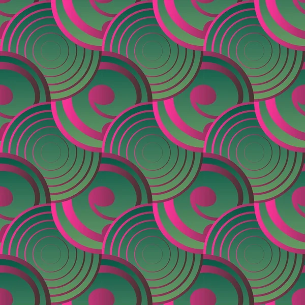 Fond Abstrait Avec Des Rayures Vertes Rouges Texturées Sans Couture — Image vectorielle
