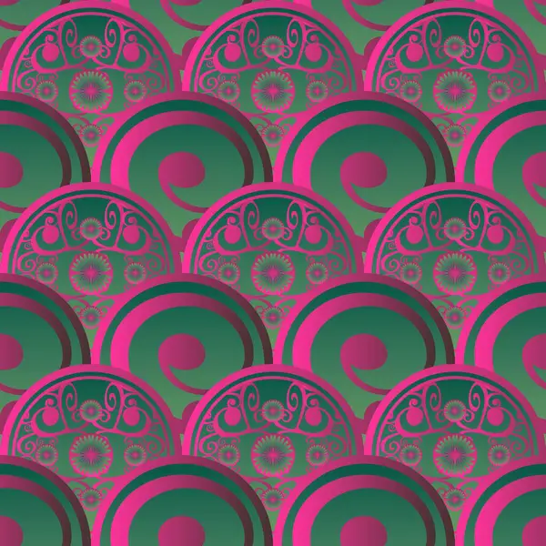 Абстрактний Фон Безшовними Текстурованими Зеленими Червоними Смугами — стоковий вектор