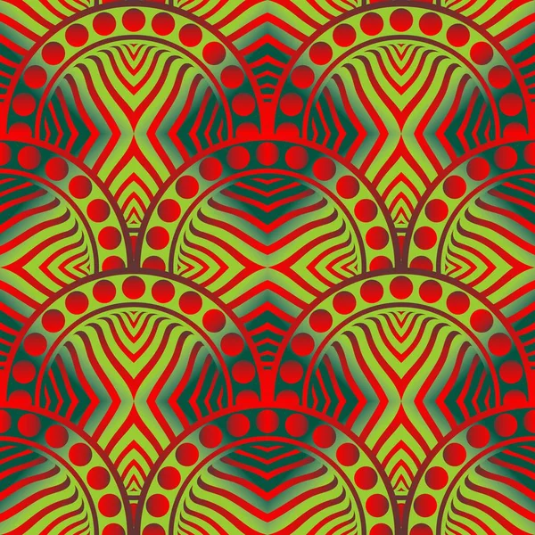 抽象的なシームレスなテクスチャの背景と緑と赤の色 — ストックベクタ