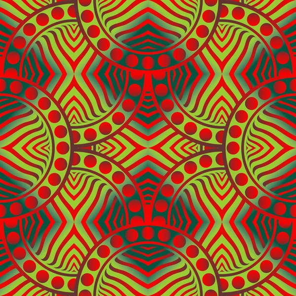Abstract Naadloze Textuur Achtergrond Met Groene Kleur Combinatie Met Rode — Stockvector