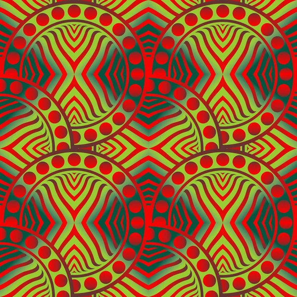 抽象的なシームレスなテクスチャの背景と緑と赤の色 — ストックベクタ