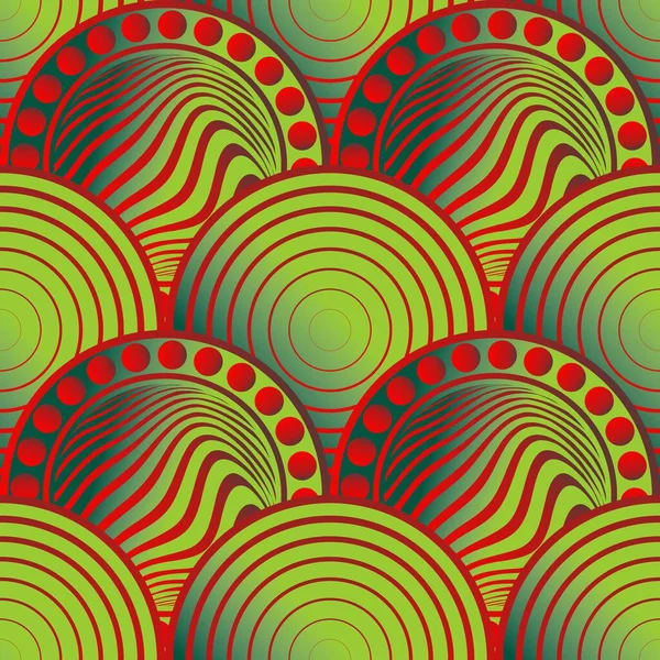 Abstrakt Sömlös Strukturerad Bakgrund Med Grön Färg Kombination Med Röd — Stock vektor
