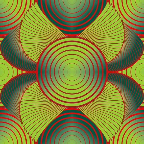 Abstrakter Nahtloser Strukturierter Hintergrund Mit Grüner Farbe Kombiniert Mit Roter — Stockvektor