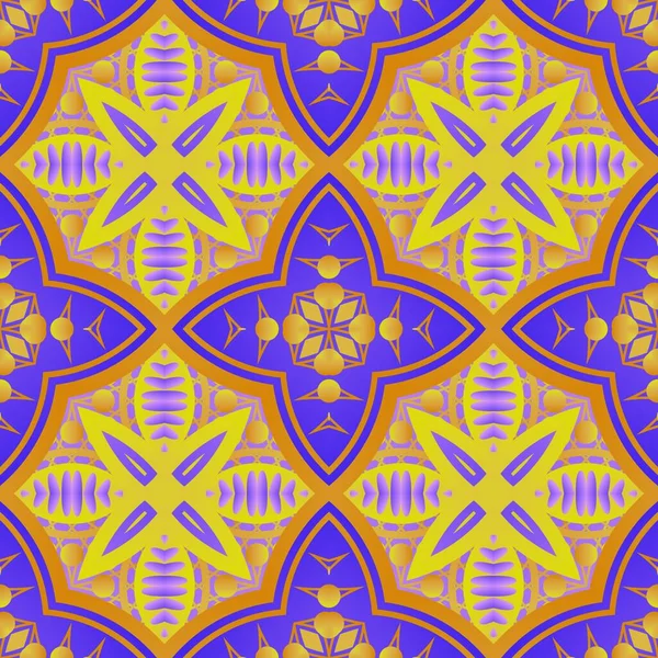 蓝色和黄色相结合的矢量无缝纹理抽象背景 — 图库矢量图片