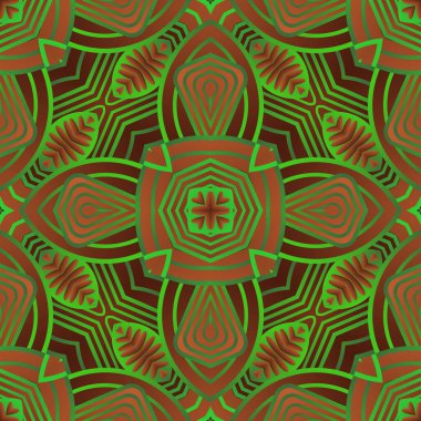 Kusursuz desenli yeşil renkle koyu sarı karışımı soyut arkaplan