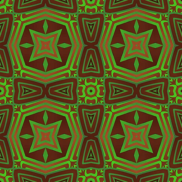 Abstrakti Tausta Saumaton Kuvioitu Vihreä Väri Yhdistettynä Tummankeltainen — vektorikuva
