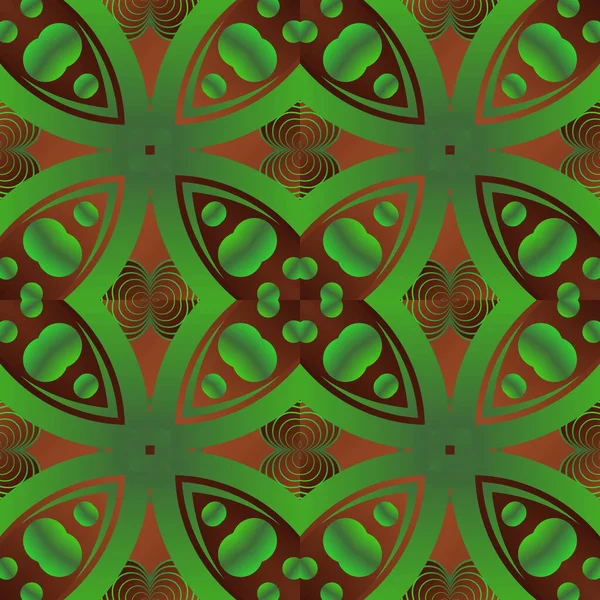 Abstrakter Hintergrund Mit Nahtlos Strukturierter Grüner Farbe Kombiniert Mit Dunkelgelb — Stockvektor