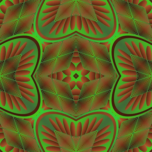 Fond Abstrait Avec Une Couleur Verte Texturée Sans Couture Combinée — Image vectorielle