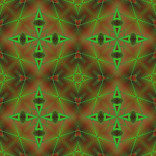 Abstrakter Hintergrund Mit Nahtlos Strukturierter Grüner Farbe Kombiniert Mit Dunkelgelb — Stockvektor