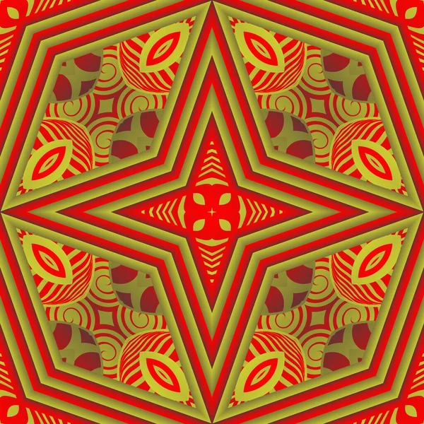 Абстрактный Бесшовный Текстурированный Фон Красном Золотыми Полосами — стоковый вектор