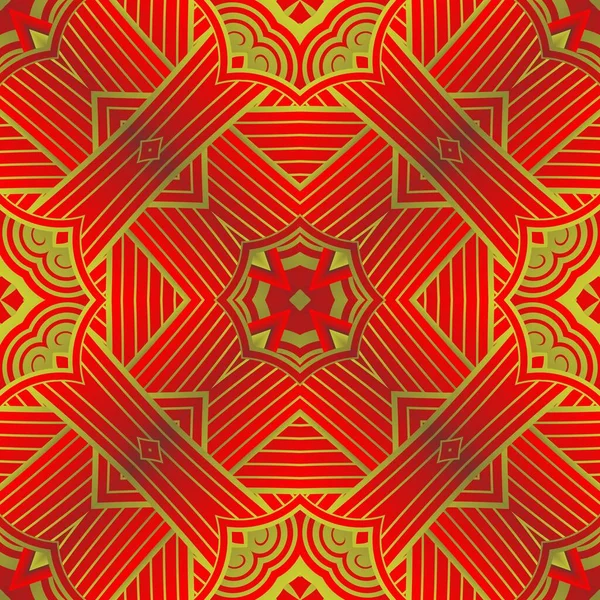 概要金の縞模様の赤のシームレスなテクスチャ背景 — ストックベクタ