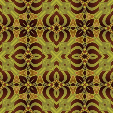 Kusursuz desenli soyut arkaplan, kahverengi ve altın çizgili.